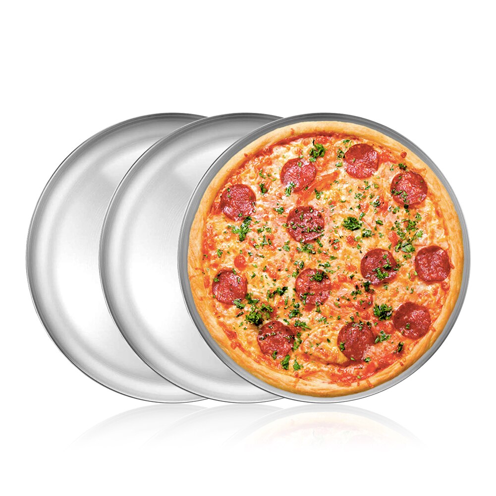 Kids Kitchen Dishwasher Safe Dessert Feeding Dish Picnic Tableware Round Dinner Plate Stainless Steel Food Tray For Serving