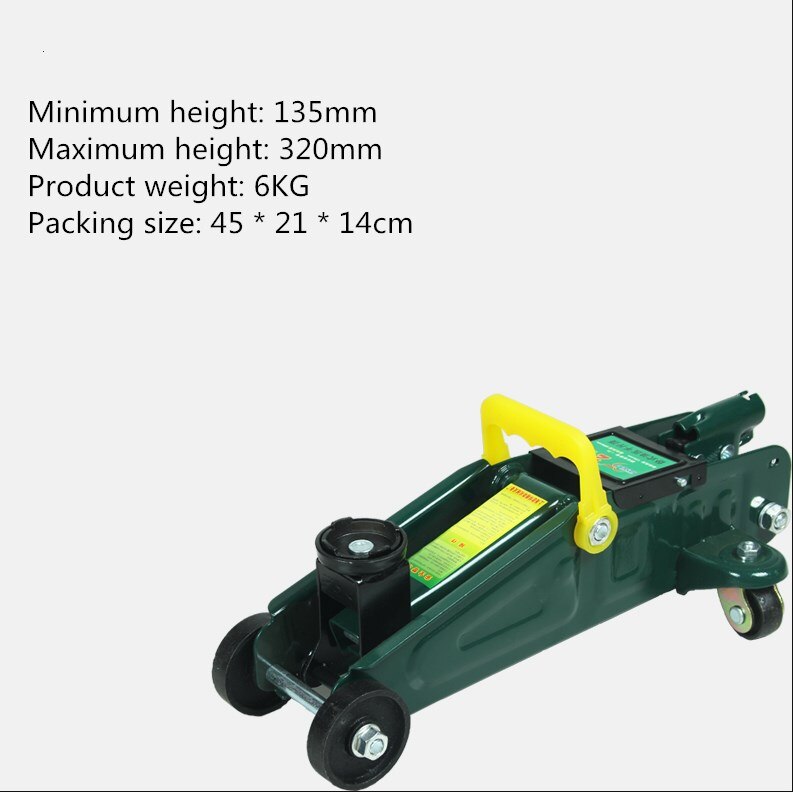 Gato hidráulico de posición baja Horizontal 2T, herramienta conveniente para coche,