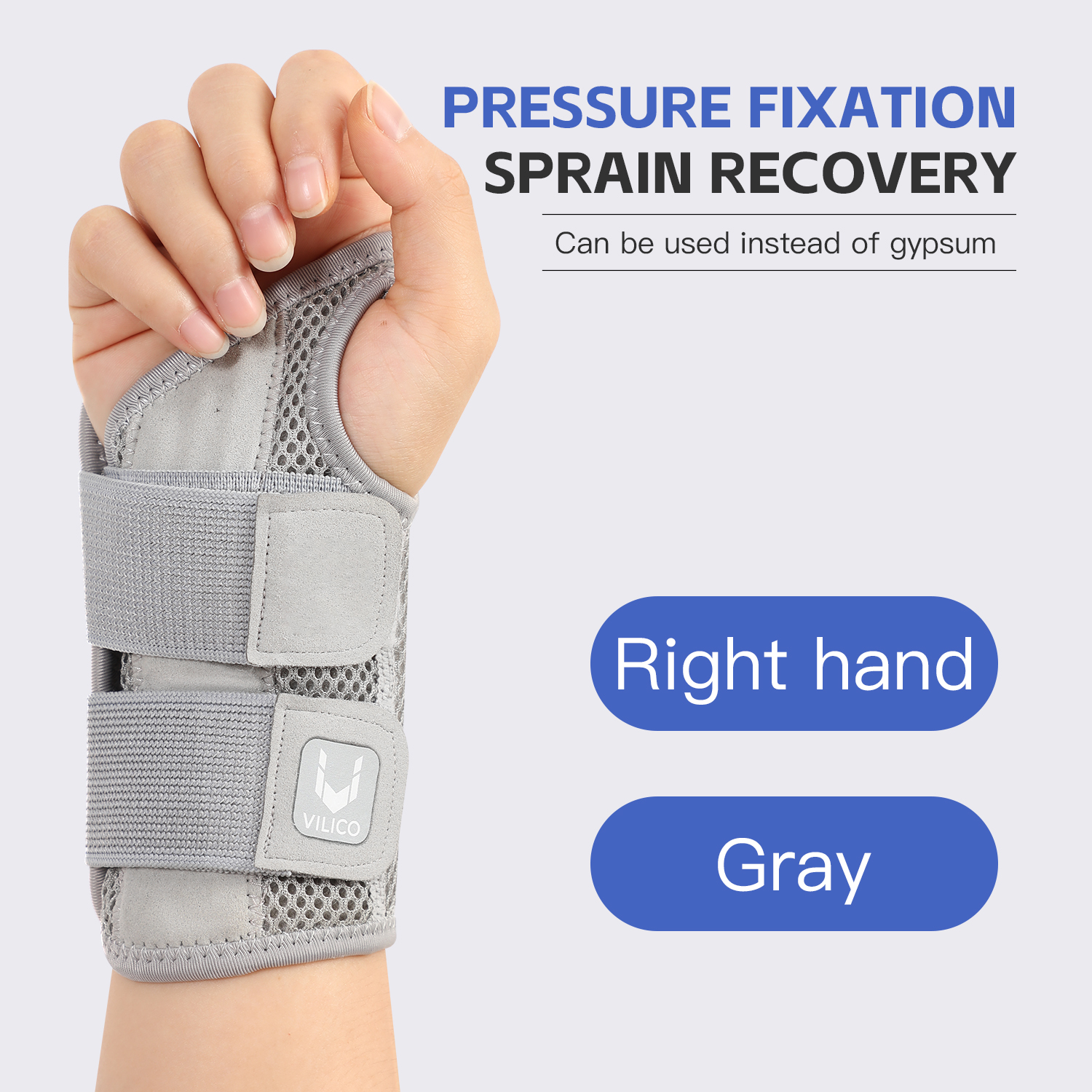 2PC Finger Joint Pain Tendon Sheath Adjustable Dual Strap Wrist Guard with Thin Thumb Strain Protection Strap Wrist Guard: L/XL / Light Grey