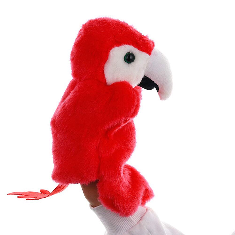 Sød tegneserie papegøje hånddukke sød fugl dyr legetøj historiefortælling rekvisit børn børnehave undervisningsværktøj børn legetøj  #10
