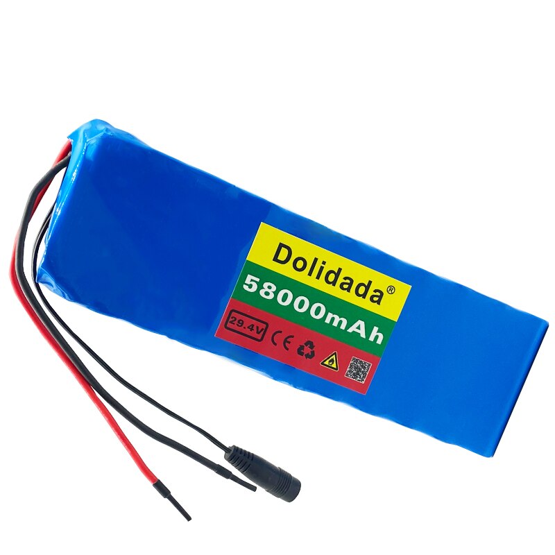 24V 58Ah 7s3p 18650 battery lithium battery 24v 58000mAh electric bicycle moped electric lithium ion Battery pack + Charger