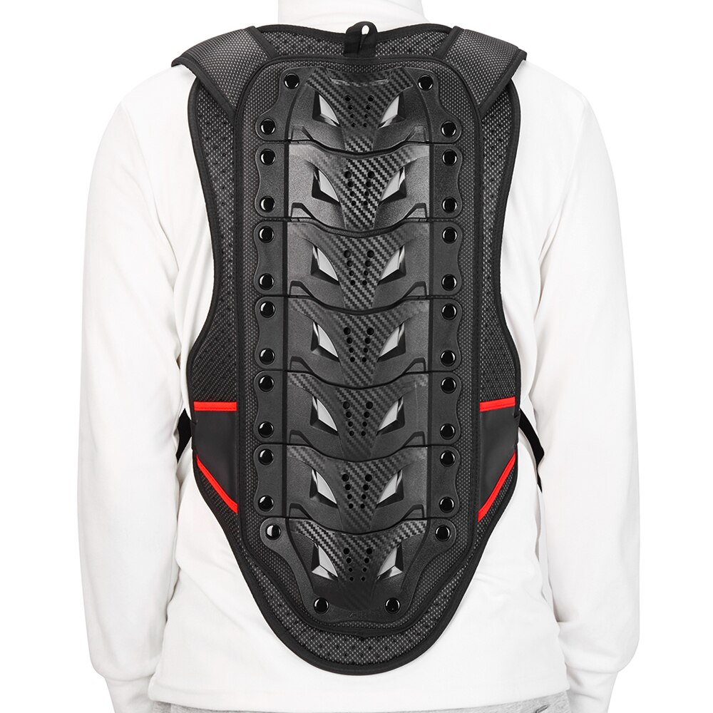 WOSAWE Motorcycle Back Protection Armor Vest Detachable Cushion Thicken EVA Adjustable Protection Back Protector Vest Armor