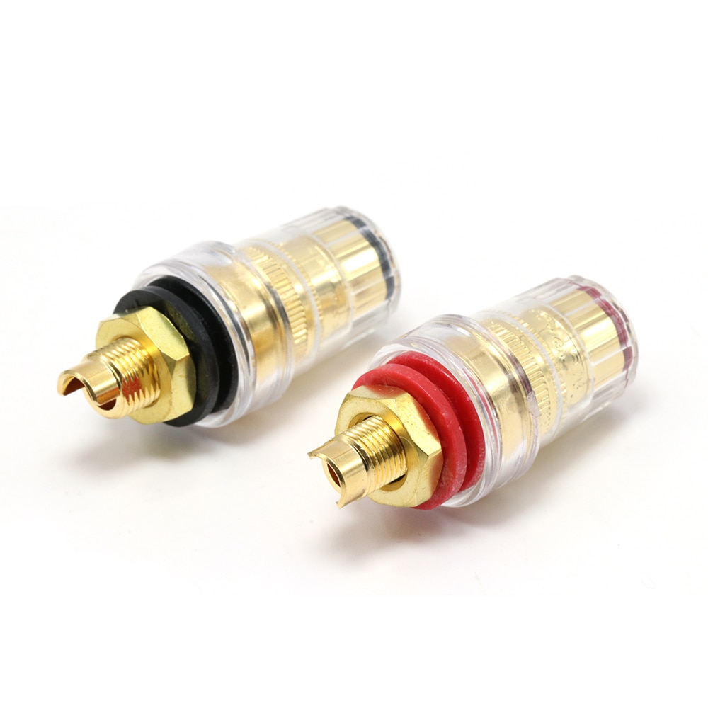 2pcs CMC-858-S-CU-G High End Binding posts,banana Plug Socket Connector ,Amplifier Speaker Cable Terminal Binding post