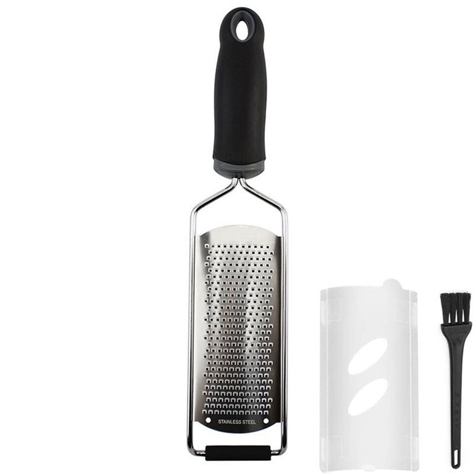 304 Roestvrij Staal Keuken Rasp Set Handheld Grof Kaas Rasp En Fijne Citroen Zester Moeiteloos Roosters: Black