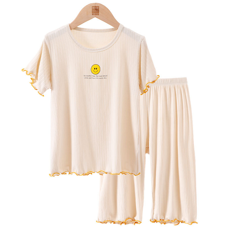 Pigiama per bambini set maniche corte neonata abbigliamento da notte abiti abito estivo per ragazze abiti traspiranti 2-10Y pigiama per bambini