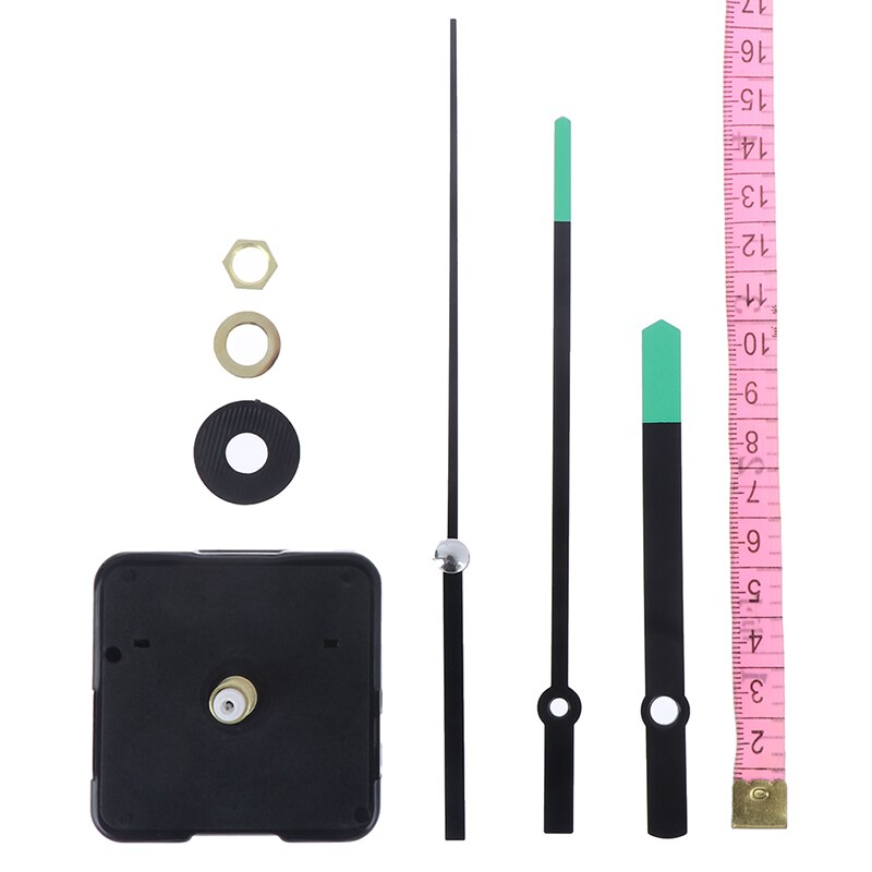 Diy klok holle hart metalen textuur wandklok retro wandklok uurwerk accessoires zwarte wijzers reparatieset: 10