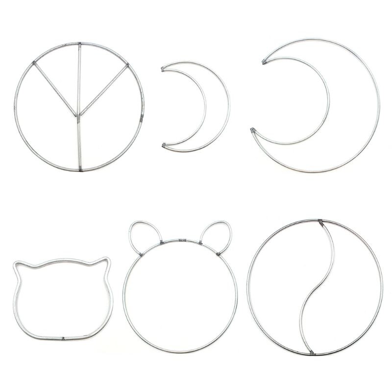 Ijzeren Ring Leuke Dreamcatcher Hoepel Kat Maan Speciale Vormige Ringen Diy Handmande