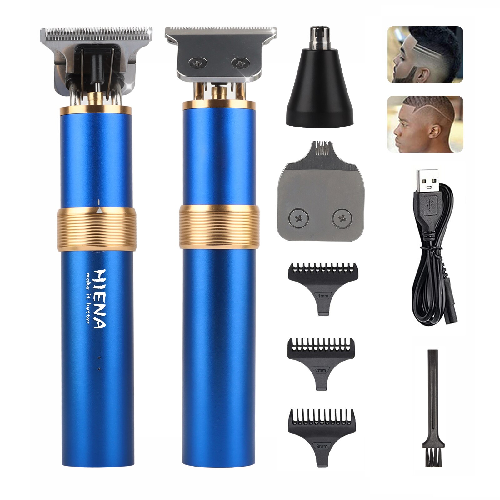 Electric LCD Hair Clipper Trimmer For Men Rechargeable Shaver Beard Barber Hair Cutting Machine Four-Color USB