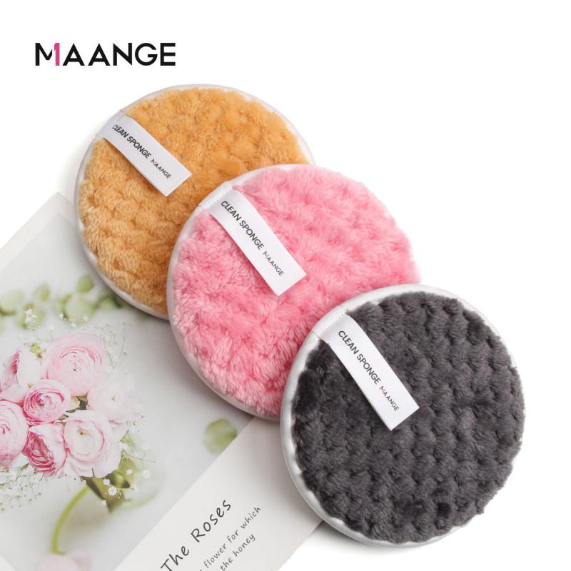 Maange 1pc mjuk makeup borttagning svamp puff mikrofiber tygkuddar remover handduk ansiktsrengöring lat rengöring puff verktyg