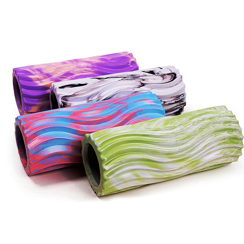 Suministros de Yoga Eva camuflaje Mace eje de espuma equipo de Fitness portátil relajante muscular rodillo de masaje hueco poste de Yoga