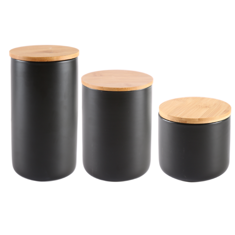3pcs Nordic Art Ceramic Tea Sealed Jar Grain Miscellaneous Coffee Bean Tea Food Storage Box Simple Home Kitchen Storage Bottle
