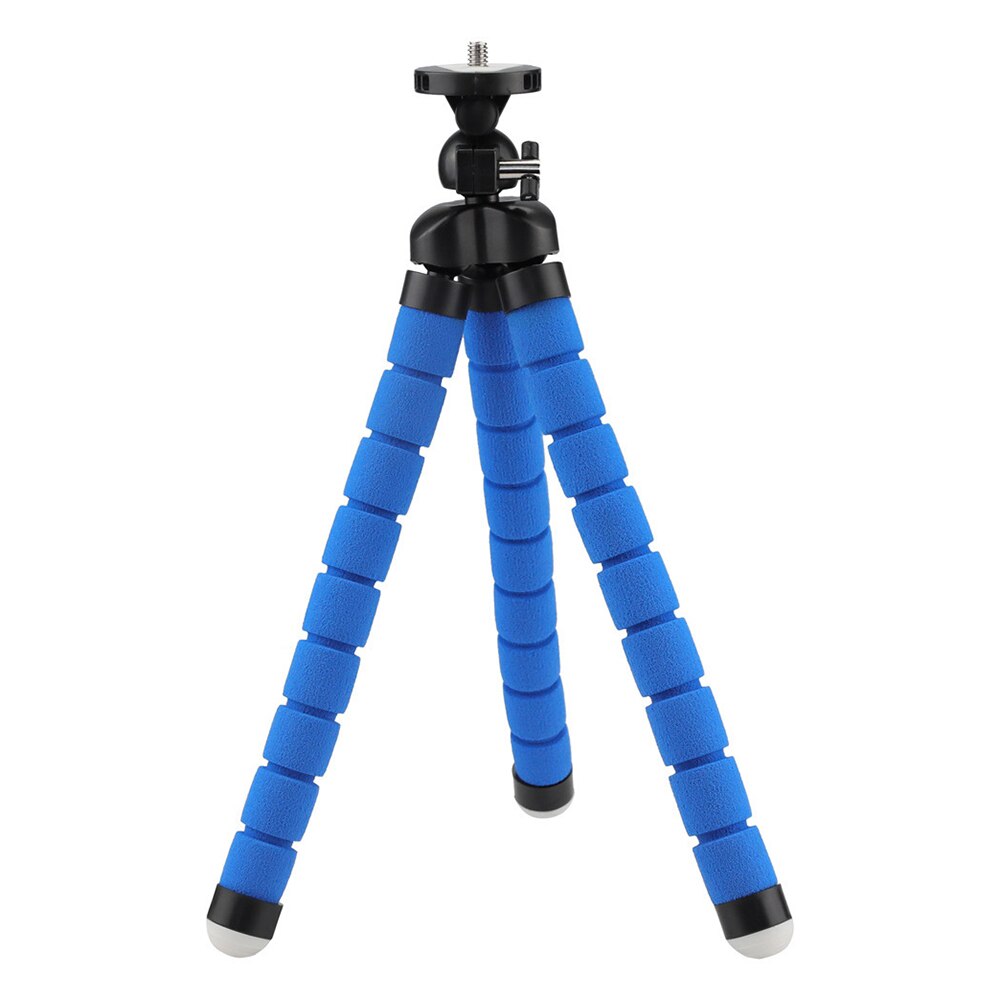 Support de téléphone trépied pour téléphone appareil photo Mobile support de bureau support de pieuvre Flexible pour IPhone Xiaomi Samsung support accessoires: blue