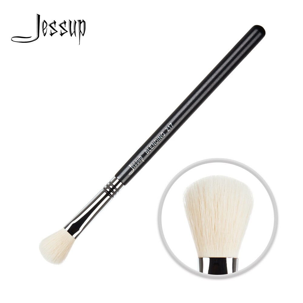 Jessup Mengen Enkele Make-Up Borstel Eye 1 Pcs Synthetisch Haar Zwart-Zilver Cosmetische Tool 217