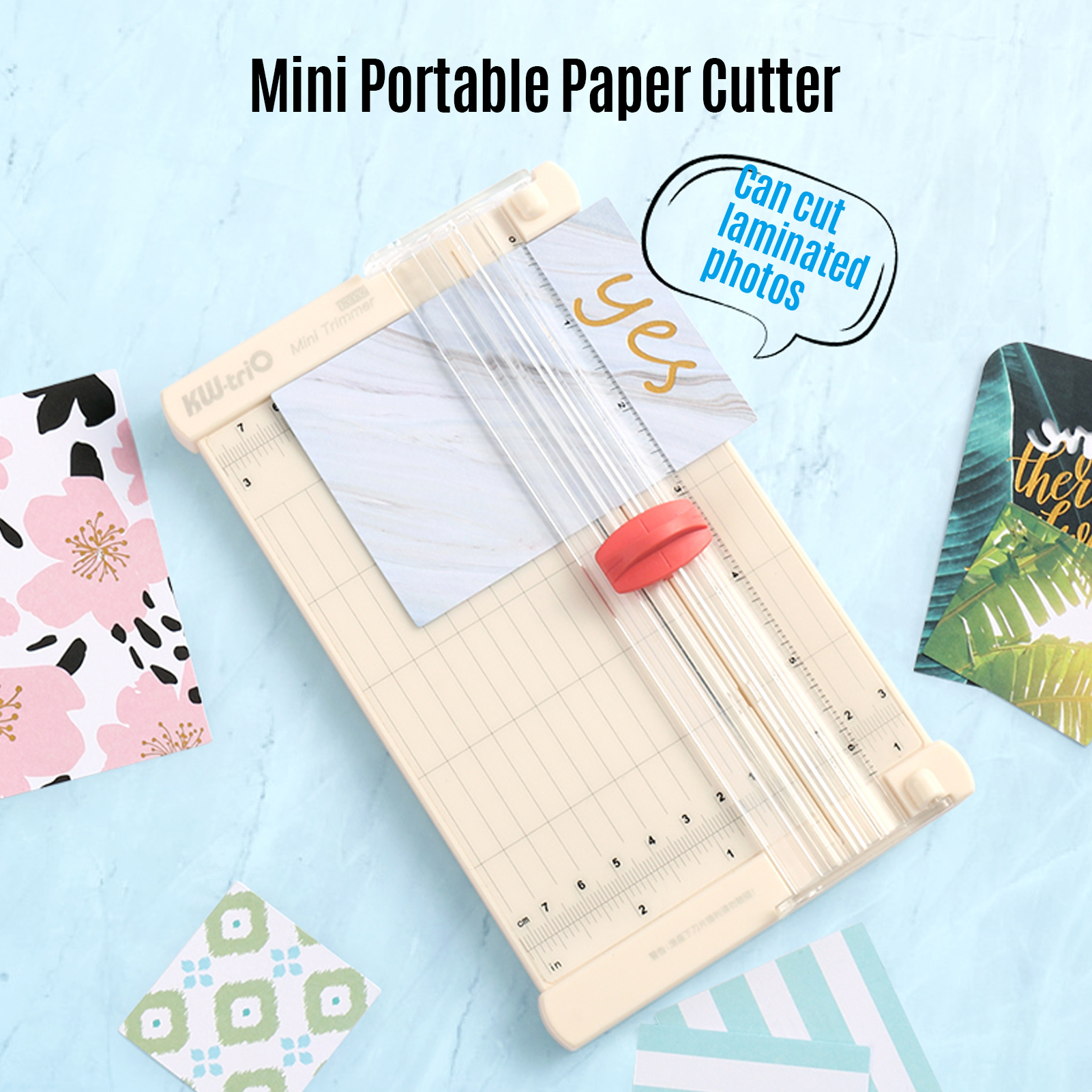 KW-trio – Mini coupe-papier Portable, coupe-papier artisanal, longueur de coupe de 6.3 pouces pour papier, Photos, cartes, outil de Scrapbooking