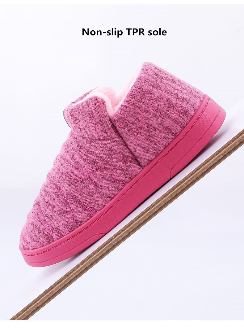 Dame og herre hussko varme hjemmesko bomuld hjemmesko behagelig plys foring slip-on hyggelige hus sko indendørs