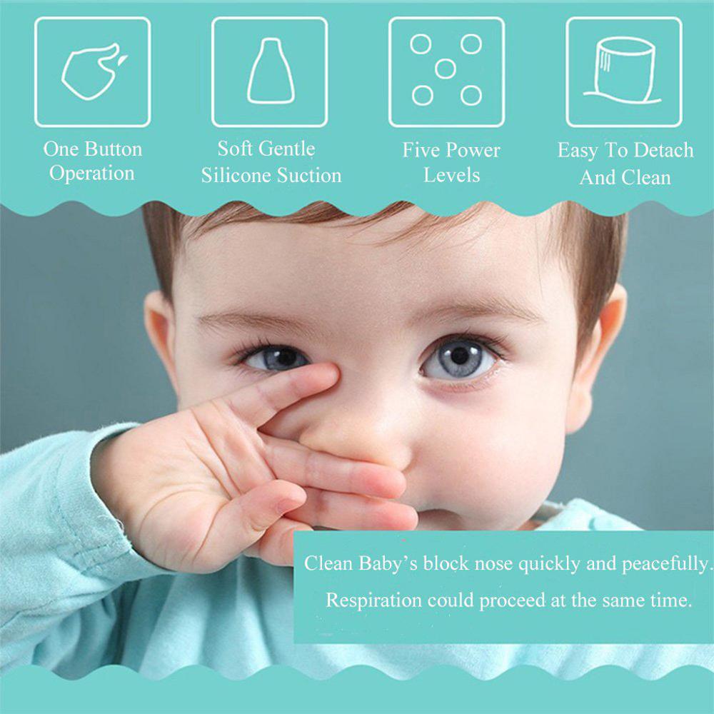 Zuigeling Elektrische Zuig Apparaat Schoner Booger Baby Neuszuiger Zachte Siliconen Baby Sucker Cleaner Sniffling Apparatuur Veilig