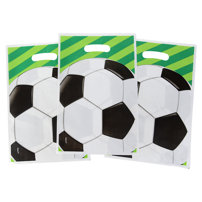 10/20/30pcs Football Thème Faveurs Bonbons Sacs De Football Emballage Sac de Traitement Garçon Enfants Fournitures de Décoration de Fête D'anniversaire