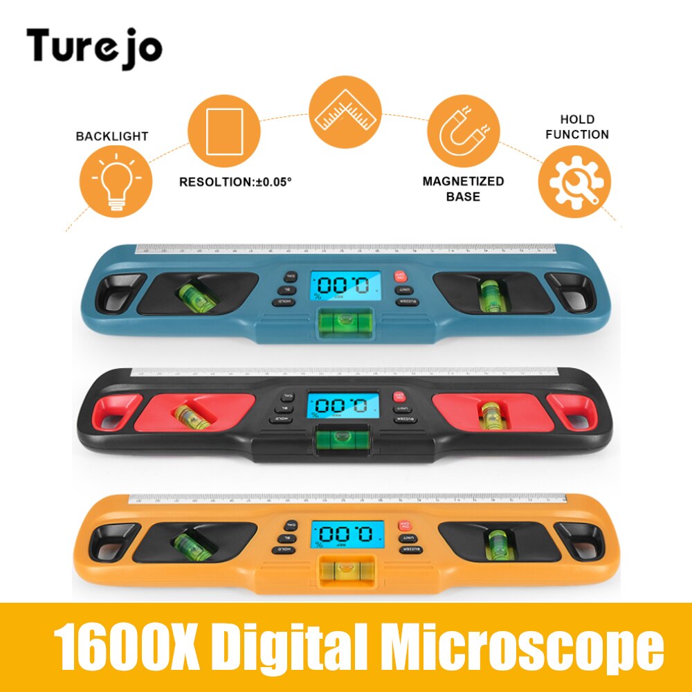 Digital Level Inclinometer HW-200 Electronic LED Display Protractor Measuring Tool Instrument Magnetic Base Digital Level Tool