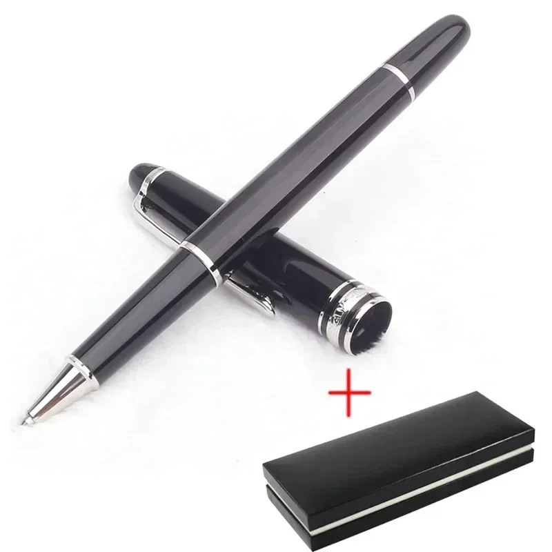 Monte Meisterstuck Coleção Esferográfica de Resina Preta MB Rollerball Canetas Revestidas de Platina Número da Série 163 dar Caneta Blance