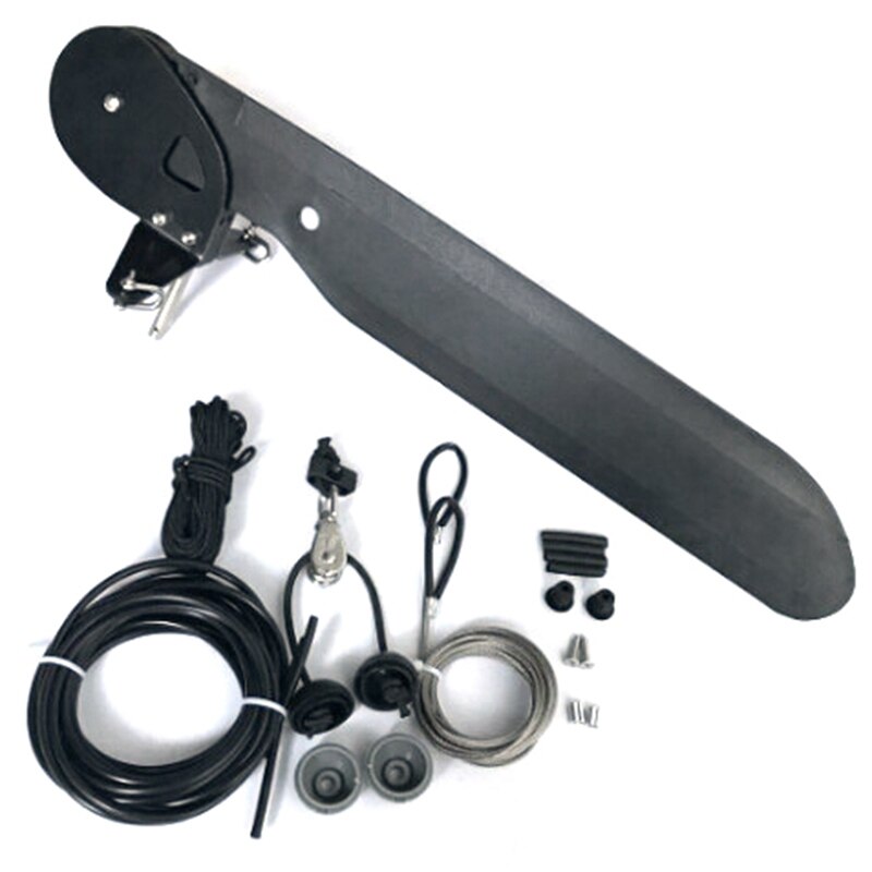Alloy Canoe Kayak Boat Tail Kayak Rudder Direction Foot Control Sailing Boat Parts Tool Kit Clip Buckle Thick Rope: Default Title