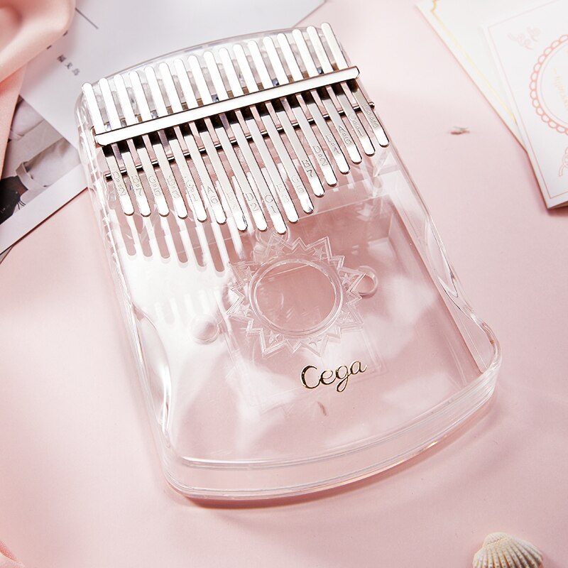 Cega-piano de pulgar kalimba, 17 teclas, acrílico, mbira, teclado, musicales, 30 teclas, instrumentos musicales, máquina de calimba, Crista: 17key transparent