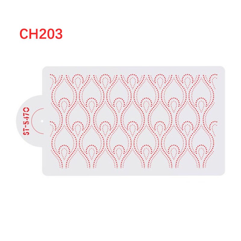 Cake Stencil Dotted Line Shape Pattern Cake Decorating Plastic Lace Cake Boder Stencils Template DIY Drawing Mold Tool Bakeware: CH203