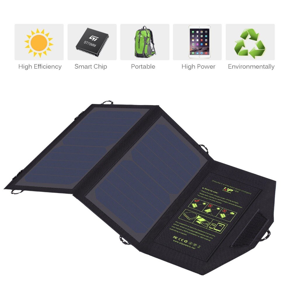 Solar Batterie Power Bank 10W Ladegerät für iPhone 6 6s 7 8 iPhone X Xr Xs Xs max iPad Air iPad mini Samsung LG HTC Sony.