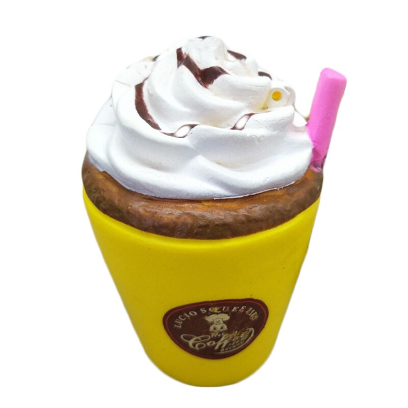 helado de leche Squishies suave perfumado de crecimiento lento juguete para apretar PU pan para chico divertido alivio del estrés 10*6,5 CM