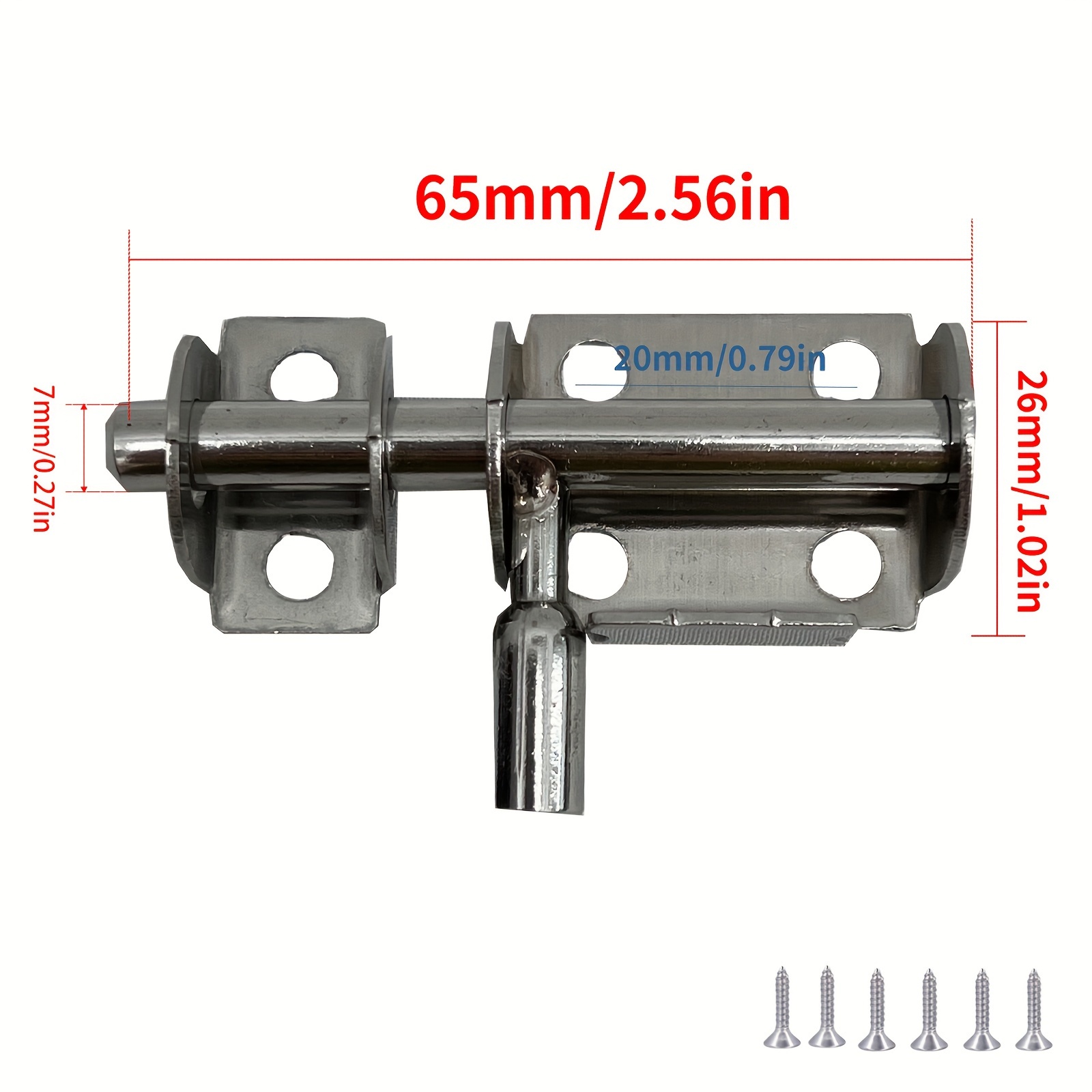 Super Protective Stainless Steel Sliding Door Lock - Thickened Pin ，Wooden fence、Shed、Courtyard Door: Bronze
