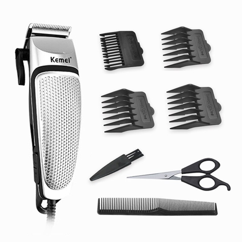 Kemei Professionele Kapper Tondeuse Krachtige Elektrische Snoer Tondeuse Mannen Huishoudelijke Lage Noise Haircut Salon Tool D40: without box