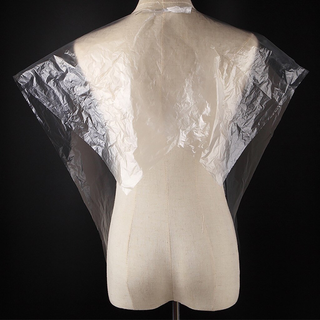50PCS Disposable Waterproof Hair Salon Capes Washing Pads Shampoo Cape Barber Salon Cape Hair Cutting Gown Barber Barbers Cape#: 10 pcs