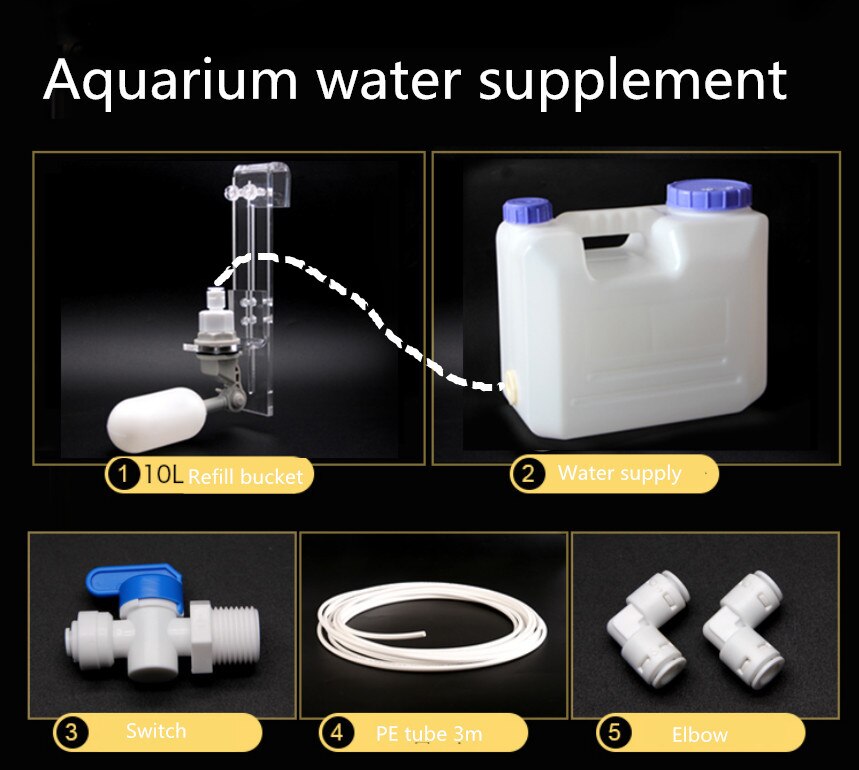 Akvarie dryp spand buffer vand udskiftning langsom fisk reje tank automatisk vand påfyldning akvarie automatisk vand