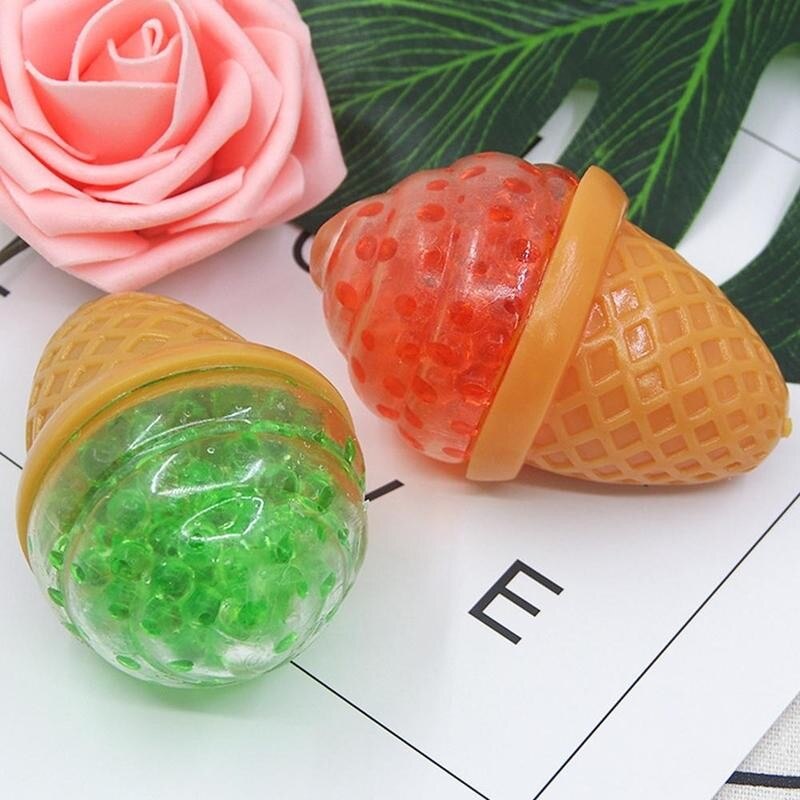 Sorvete de uva bola descompressão brinquedo squishy alívio do estresse squeeze vent bola adhd brinquedo presentes cor aleatória