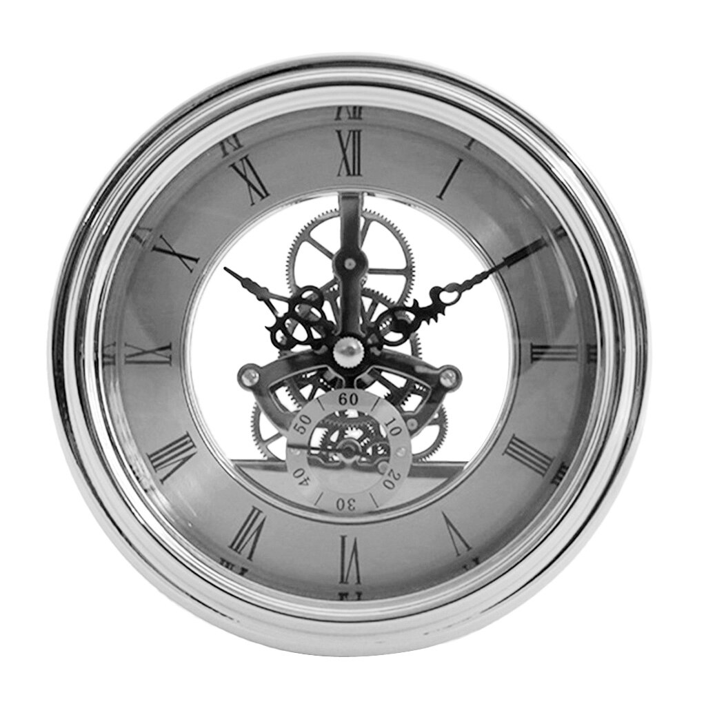 Skeleton Quartz Clock Movement Insert Roman Numeral DIY Craft