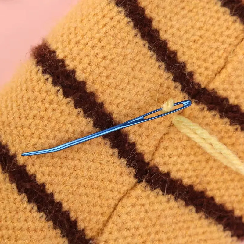 10pcs Yarn Knitting Needles Tapestry Large Eye Curved Tip Needles Sewing Pins Set DIY Household Sewing Tools