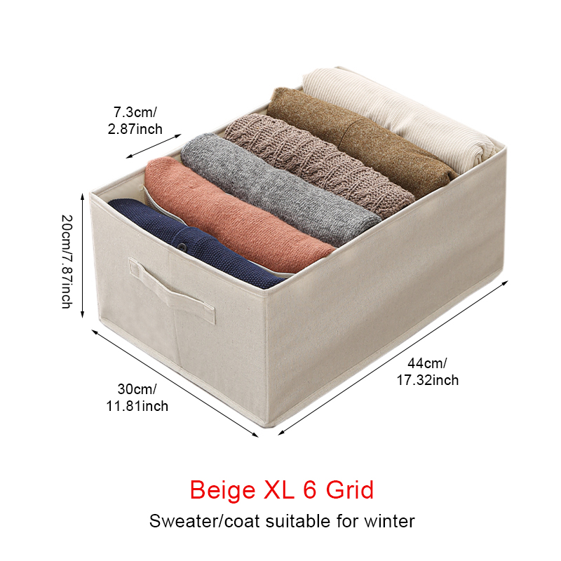 Faltbare Jeans Pullover Lagerung Closet Organizer Kleidung Boxen Studentenwohnheim Kleiderschrank T-shirt Hosen Kleidung Trennung Box: Dunkelgrau