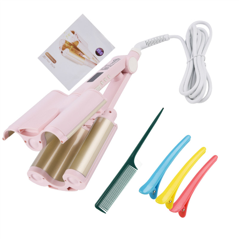 32 Mm Automatische Perm Spalk Keramische Krulspeldhaar Triple Barrel Diepe Golf Haar Krultang Wand Hair Waver Crimper Tang styler