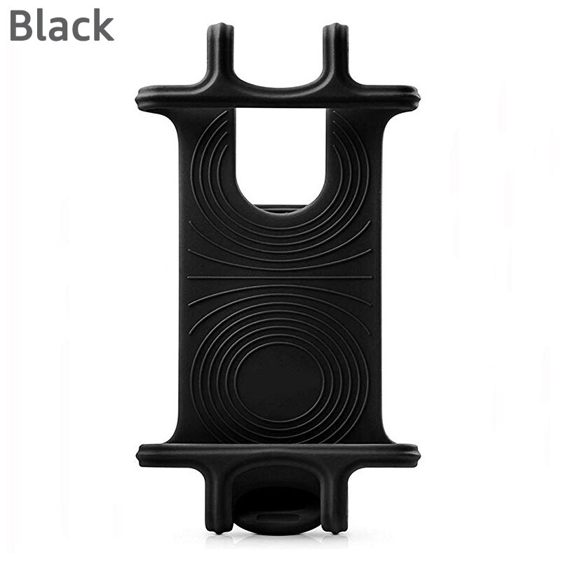 Uniwersalny silikonowy uchwyt rowerowy na telefon komórkowy Uchwyt motocyklowy na kierownicę Stojak na iPhone 12 11 Pro Max XS Xiaomi: Black