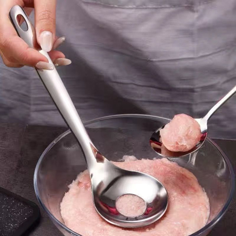 Stainless Steel Meatballs Spoon Non-Stick Meatball Maker Kitchen Meat Tools Manual Food Processorle Fish Balls Utensils