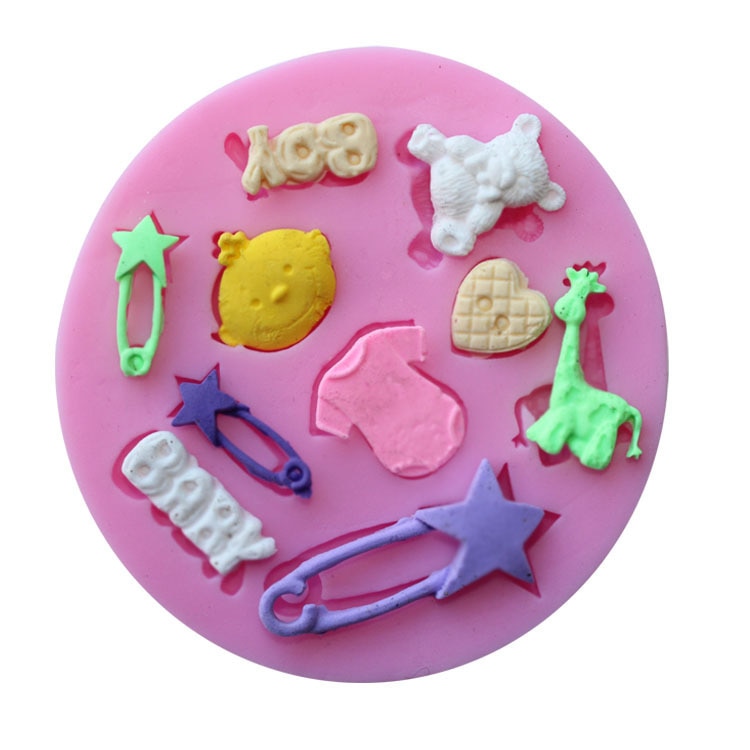 1 St 3D Siliconen Baby Cakevorm Babies Voor Cakevorm Sugarcraft Fondant Decorating Gereedschap Keuken Accessoires
