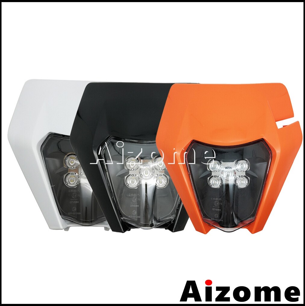 Feu avant Orange à LED E8, éclairage d'endurance pour Honda, Suzuki, Yamaha EXC, SX, XCW, CRF, XR, WR, Six jours