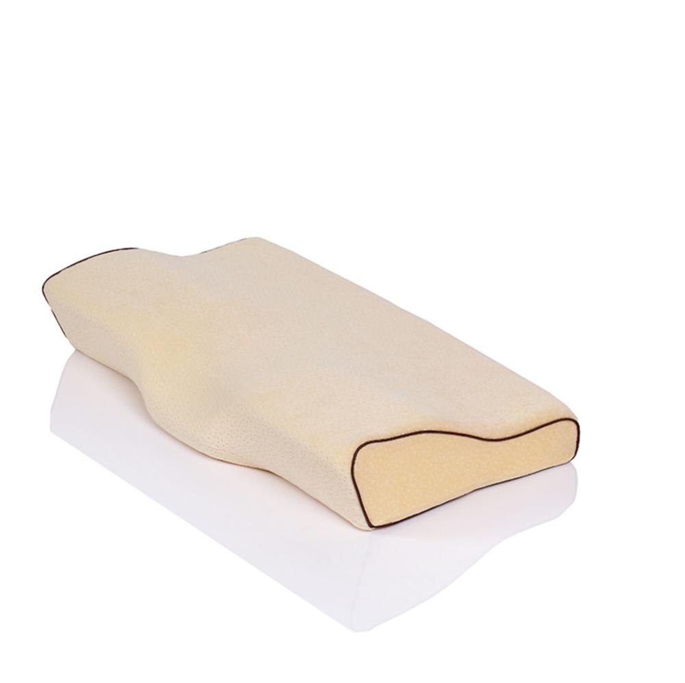 Almohada de espuma de memoria ortopédica contorneada para el dolor de cuello, almohadas cervicales para relajarse, almohada para el cuidado de la salud Cervical de mayor: Cream color / 60X32cm