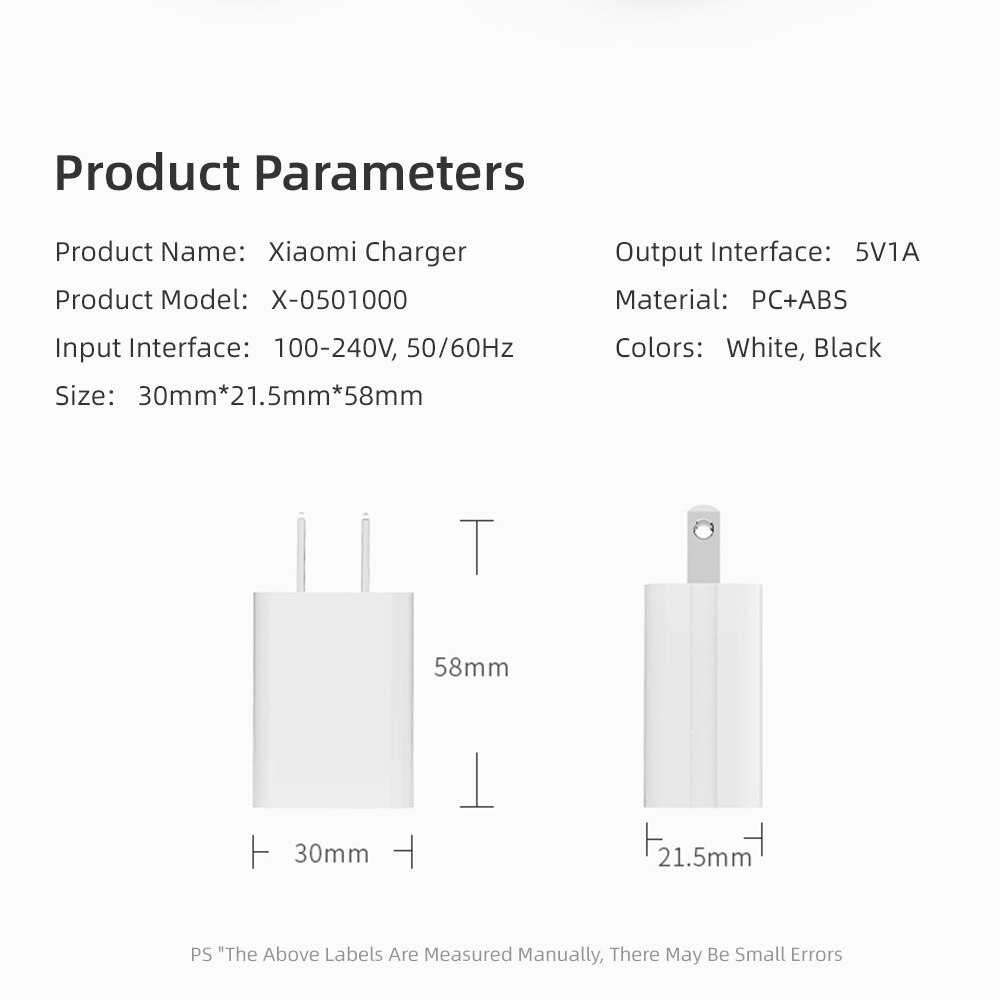 Ons 5V 1A Oplader Mobiele Telefoon Power Adapter Batterij Accessoire Quick Opladen Voor Xiaomi Redmi S8 Iphone Xs Samsung compatibel