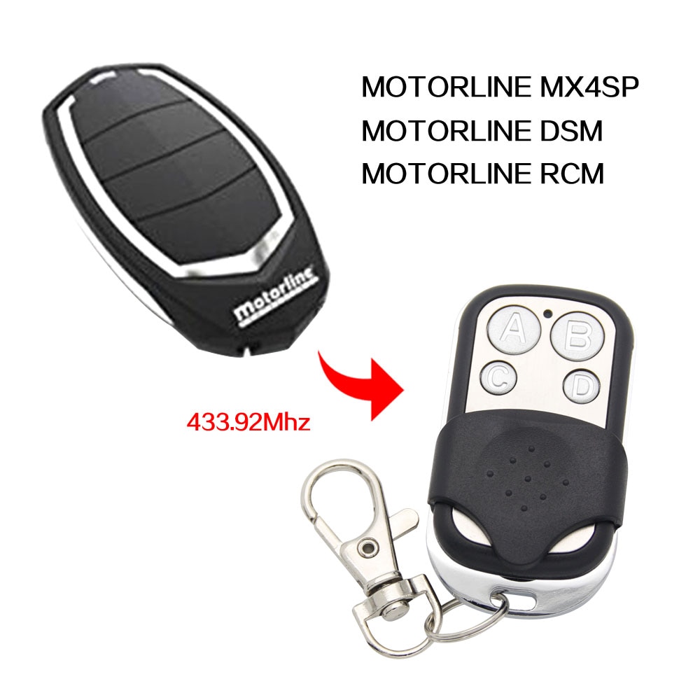 MOTORLINE RCM MX4SP DSM remote control 433mhz duplicator garage gate door MOTORLINE 433.92MHz remote controller key