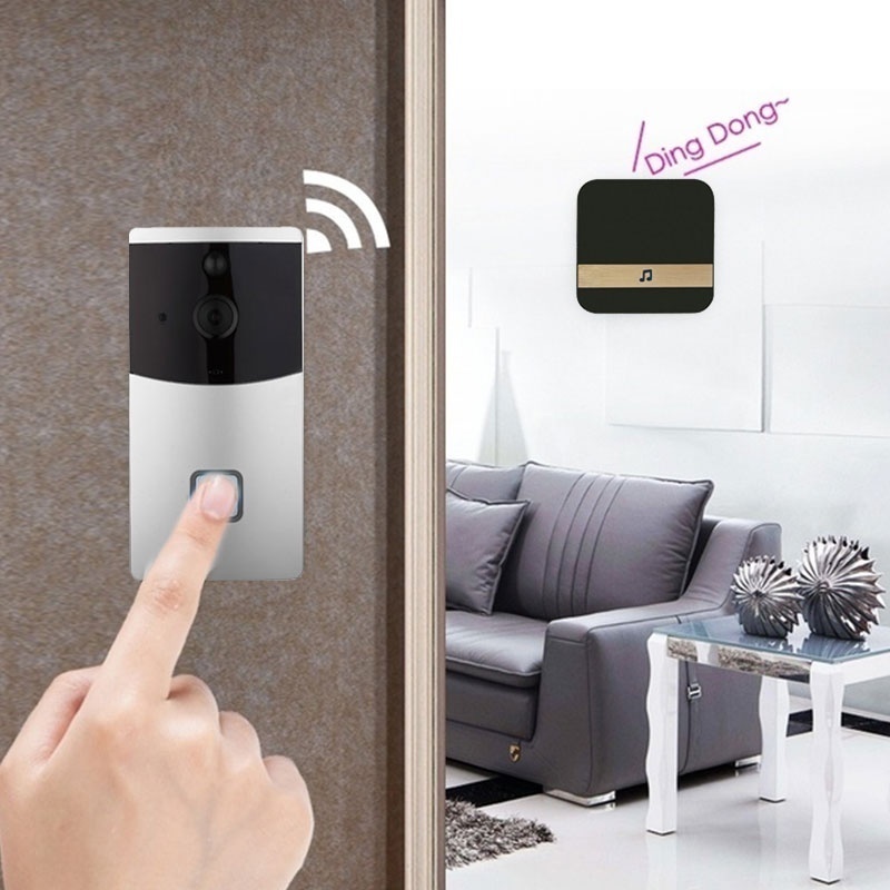 Ousu Smart Wifi Video Deurbel Camera Visuele Intercom Met Chime Lager Verbruik Power Deurbel Draadloze Home Security Camera