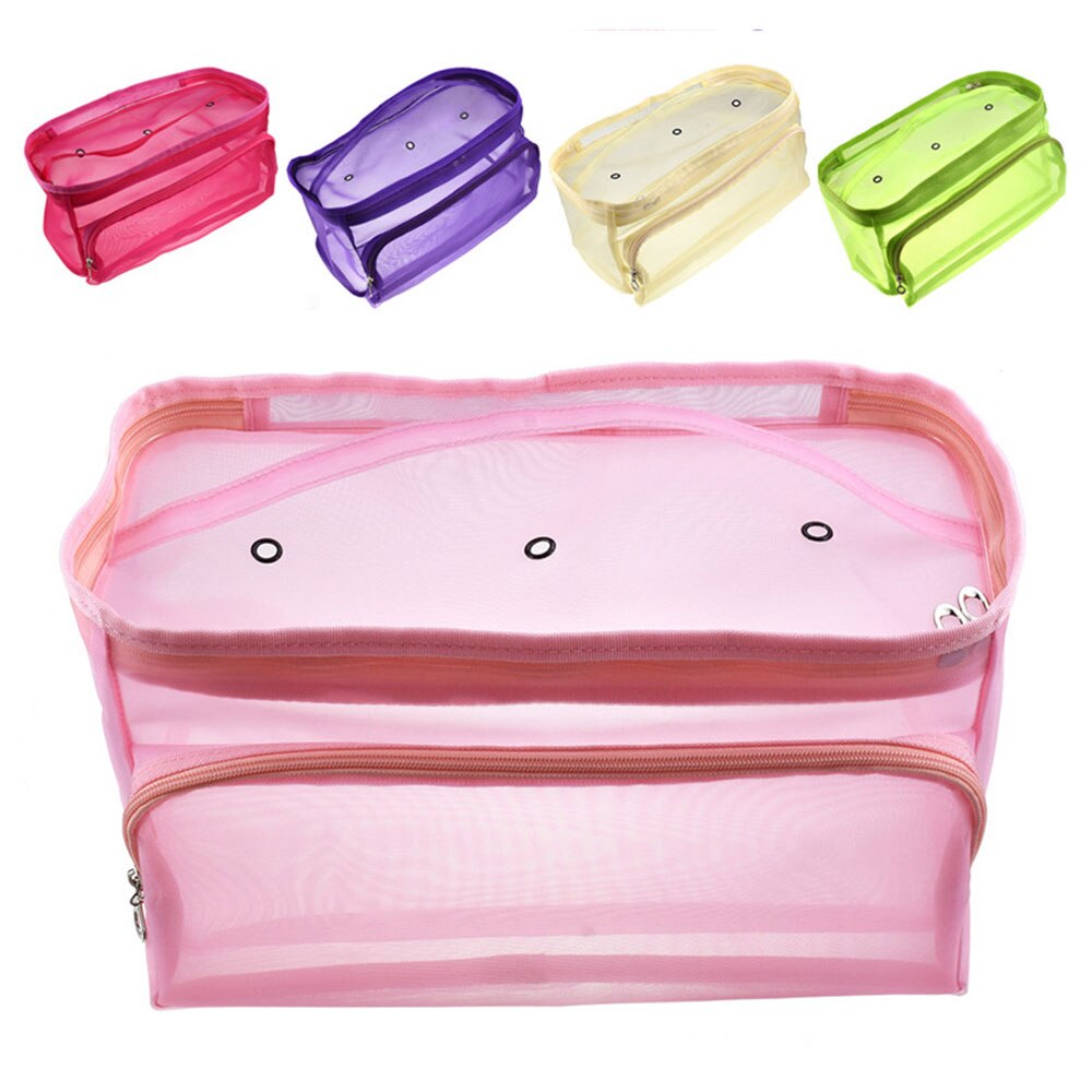 Print Crochet Bag 2 Styles Portable Storage Container with Holes Yarn Storage Bag Sewing Tool Durable Hooks Knitting Accessories