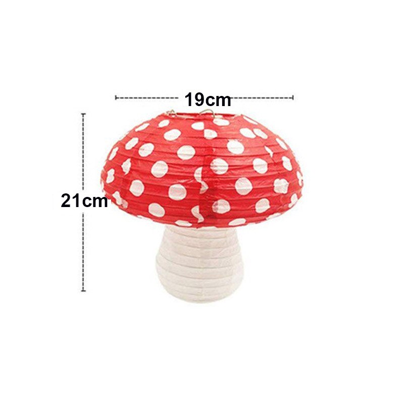 Nowy 3 sztuk w kształcie grzyba lampiony papierowe 3D grzyb ornament przedszkole dla dzieci DIY urodziny dekoracje robić domu na imprezę dostaw: 3szt 19x21cm