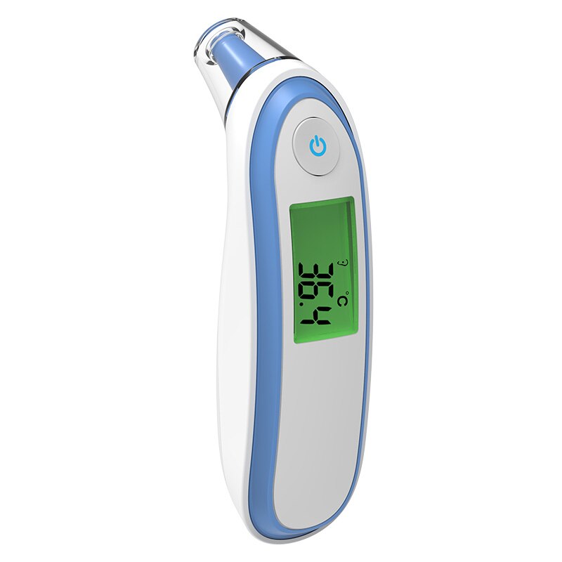 Boxym digital lcd baby termometer infrarød kropsmåling термометр pande øre kontaktfri krop baby børn termômetro: Blå