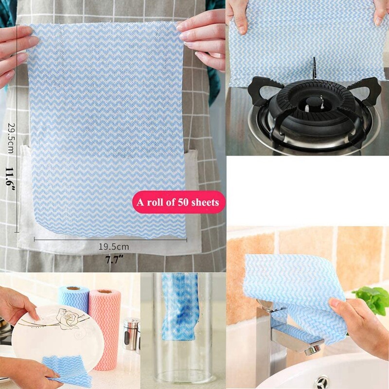 Wegwerp vaatdoek herbruikbare theedoeken keukenpapier multifunctionele schoonmaakdoeken 5 rollen vaatdoek
