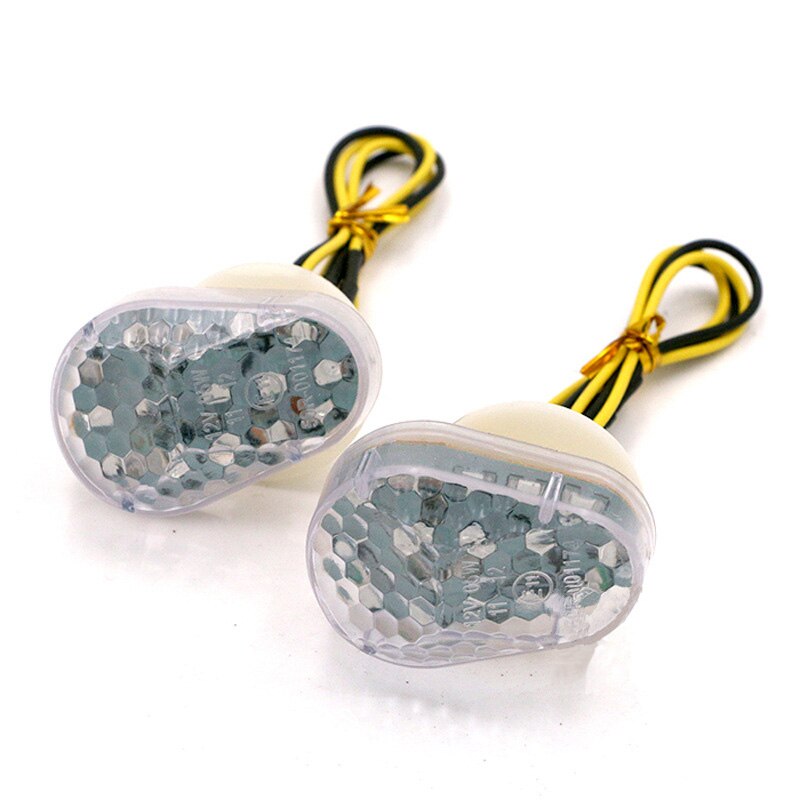 Pour Kawasaki ZX6R ZX7R ZX9R ZX10R ZX636 ZX12R ZX 6R 7R 9R 10R LED clignotants à montage encastré clignotants clignotants: Yamaha white shell